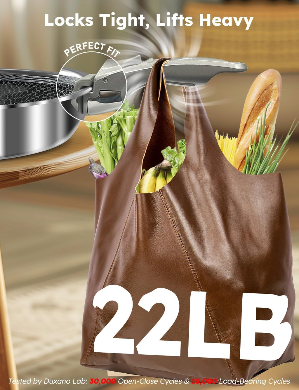 Pro DUXANO 12PC Pots and Pans Set&Hybrid 3-Ply Stainless Steel Skillet, High Heat Sear&Fry, 2-Layer Ceramic Nonstick Induction Cookware, 9H Scratch-Resistant&Anti-Warp,PFAS Free,All Cooktop/Dishwasher