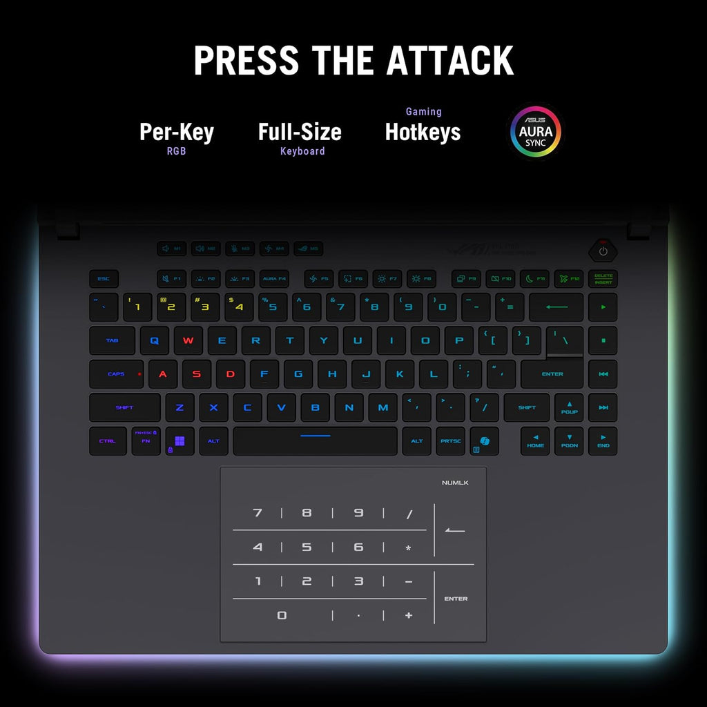 ASUS ROG Strix G16 (2025) Gaming Laptop, 16' ROG Nebula Display 16:10 2.5K 240Hz/3ms, NVIDIA® GeForce RTX™ 5070 Laptop GPU, Intel® Core™ Ultra 9 275HX, 32GB DDR5, 2TB Gen 4 SSD, Wi-Fi 7, Win 11 Pro