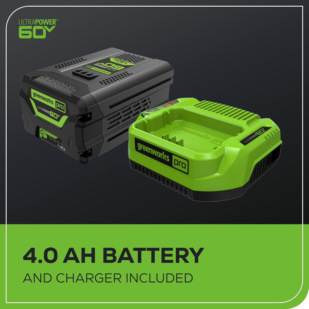 Greenworks 60V Cordless Yard Tool Combo Kit with 4.0Ah Battery & Charger – 13' Dual-Line String Trimmer and 540 CFM Leaf Blower