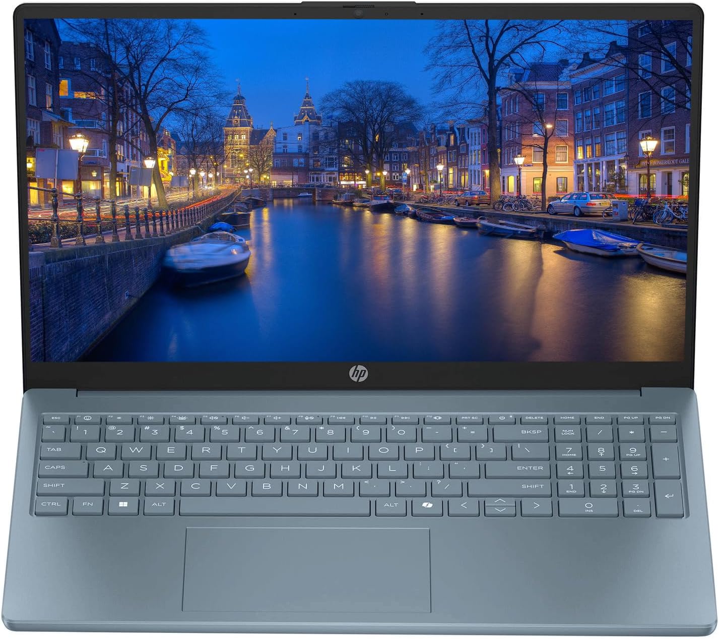 HP Portable 15'' HD Micro-Edge IPS Laptop, Intel Pentium Processor Up to 3.68GHz, 4GB DDR4, 128GB SSD, HDMI, Webcam, Ultra-Fast 6th Gen WiFi, Windows 11 OS, Dale Blue, Renewed