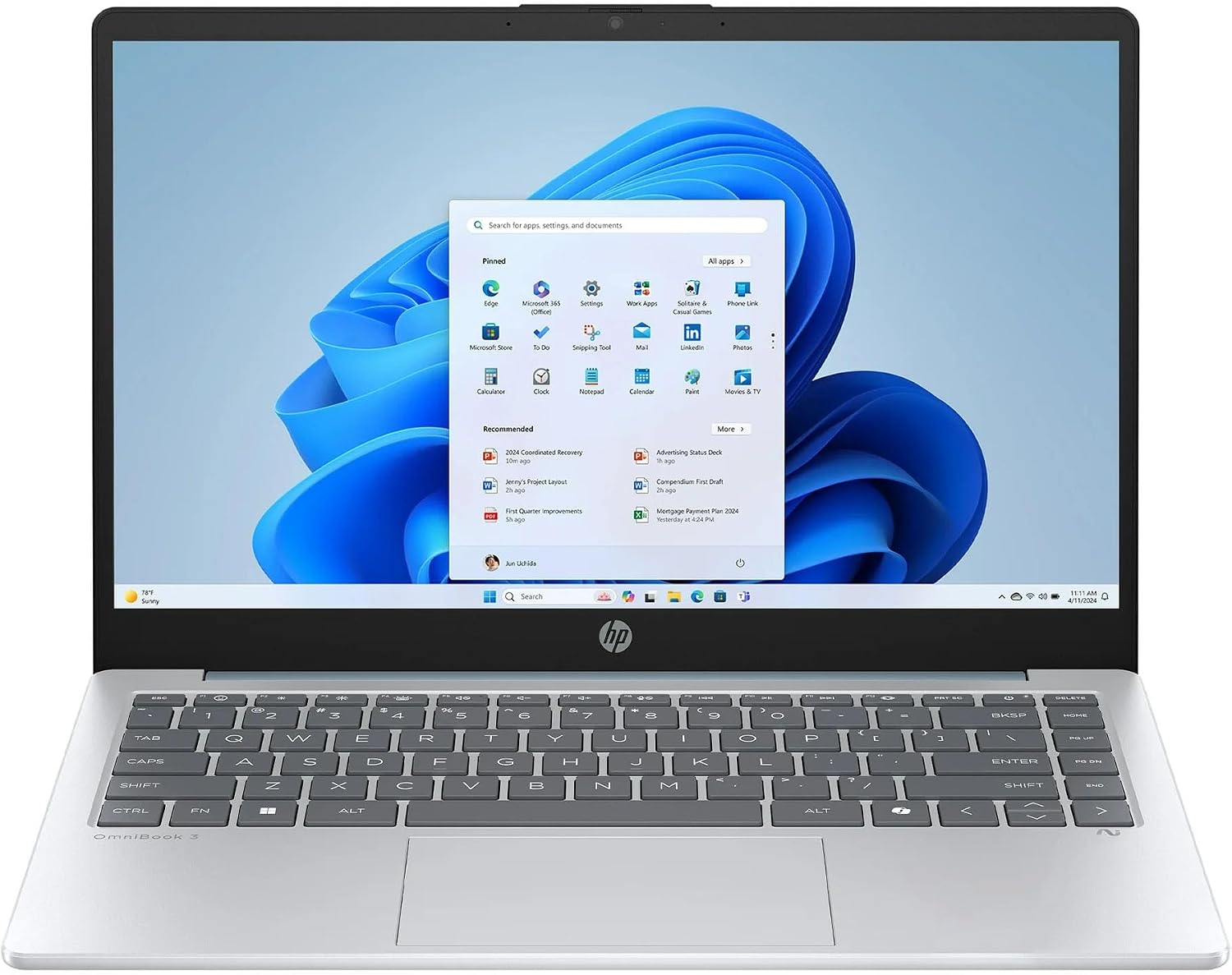 HP 14'' HD Business Laptop, AMD Athlon 7120, 4GB RAM, 128GB SSD, Long Battery Life, Moonlight Blue, 12-Month Microsoft 365 Included, Win11 Home in S Mode, with TGY Accessories