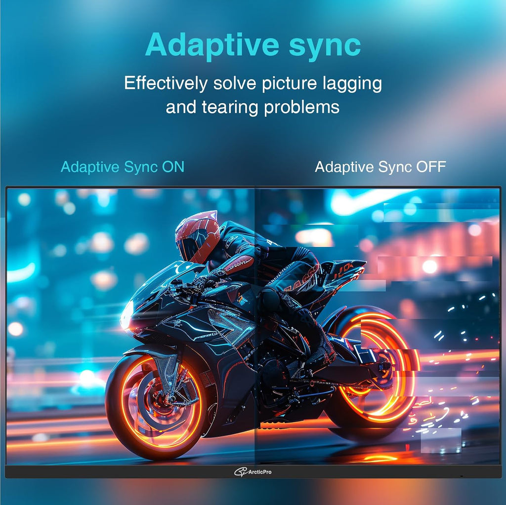 ArcticPro 27inch Gaming Monitor QHD 2560*1440p, 210Hz, 2K, IPS Panel, 1ms Response Time, Adaptive sync, PC Computer Monitor, 3-Sided Frameless, Ultra Slim, 130% sRGB, Bluelight Filter, HDMI *2, DP*2
