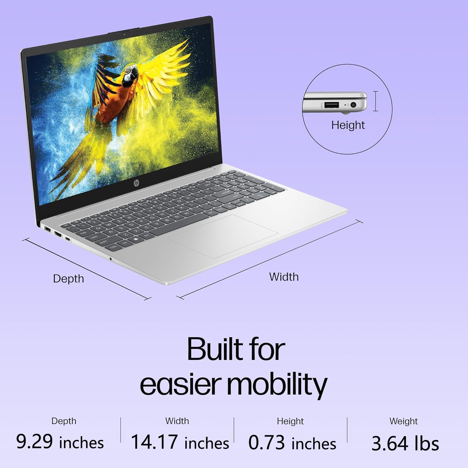 HP Pavilion 15.6 Laptop Computer for Daily Work & Student Home Study, Lifetime Office 365, Intel N100, 16GB RAM, 1TB SSD, Fast Charging, Long Battery Life, Windows 11 Home, Type-C to RJ-45 Cable