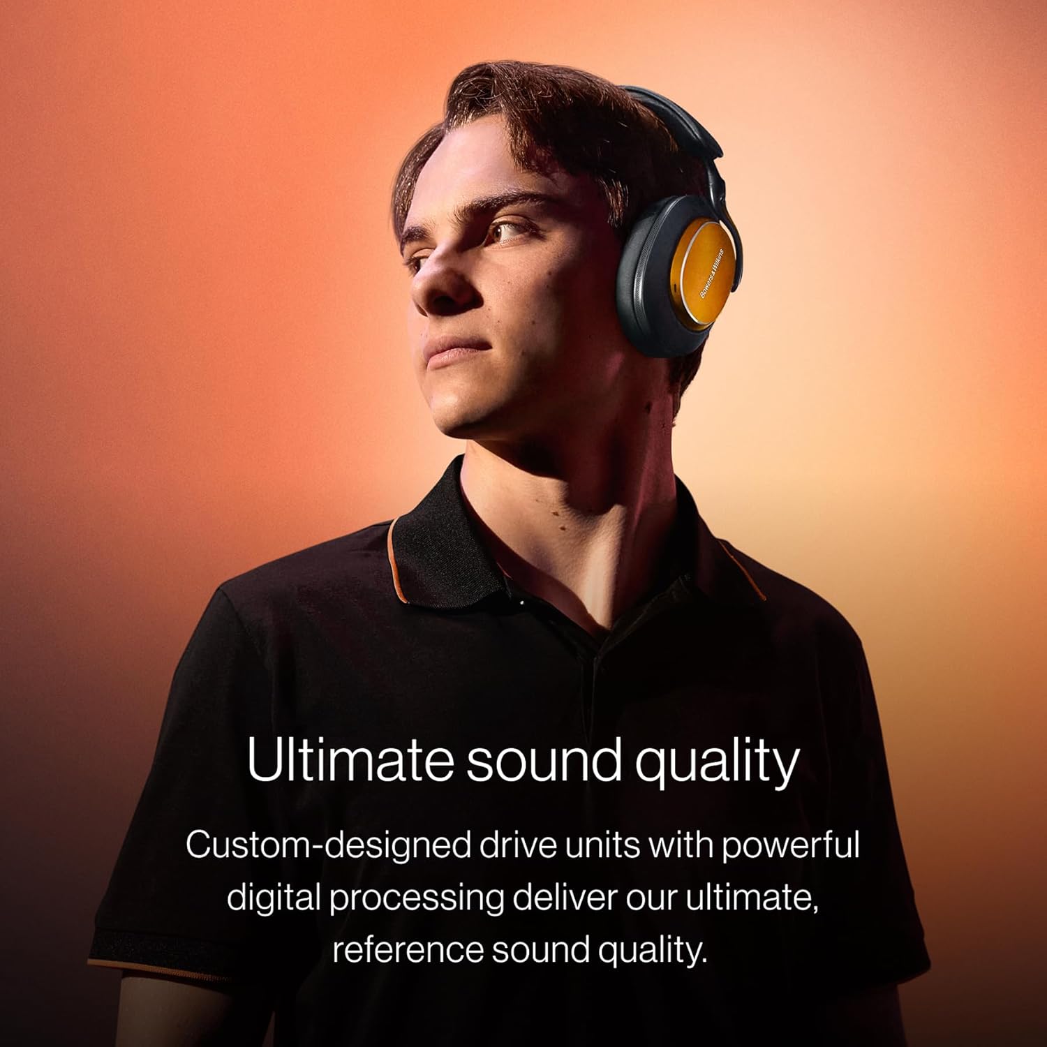 Bowers & Wilkins Px8 S2 McLaren Edition Wireless Over-Ear Headphones, Noise Cancelling Bluetooth Headphones, aptX Lossless, Memory Foam Ear Cushions, High-Resolution Audio, All-Day Comfort