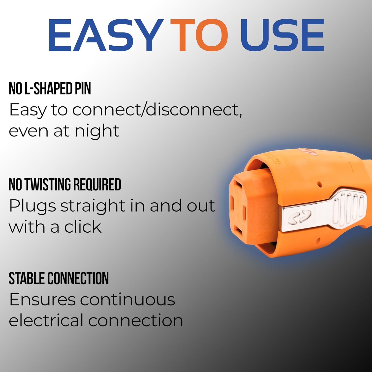SmartPlug 50 Amp Shore Power Cord – 50A 125V/250V Marine Cord, RV Accessories, Marina Park Power End, Waterproof Locking Plug, Tinned Wire, Boat Shore Power, Generator Power Cord, 50 FT