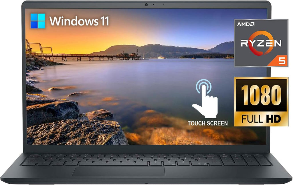 Dell Inspiron 15 3535 15.6' Touch Screen FHD Business Laptop, AMD Ryzen 5 7530U Processor (Beats i7-1165G7) 16GB RAM 512GB PCIe SSD USB-C,WI-FI, Bluetooth, HDMI, Win11 Carbon Black