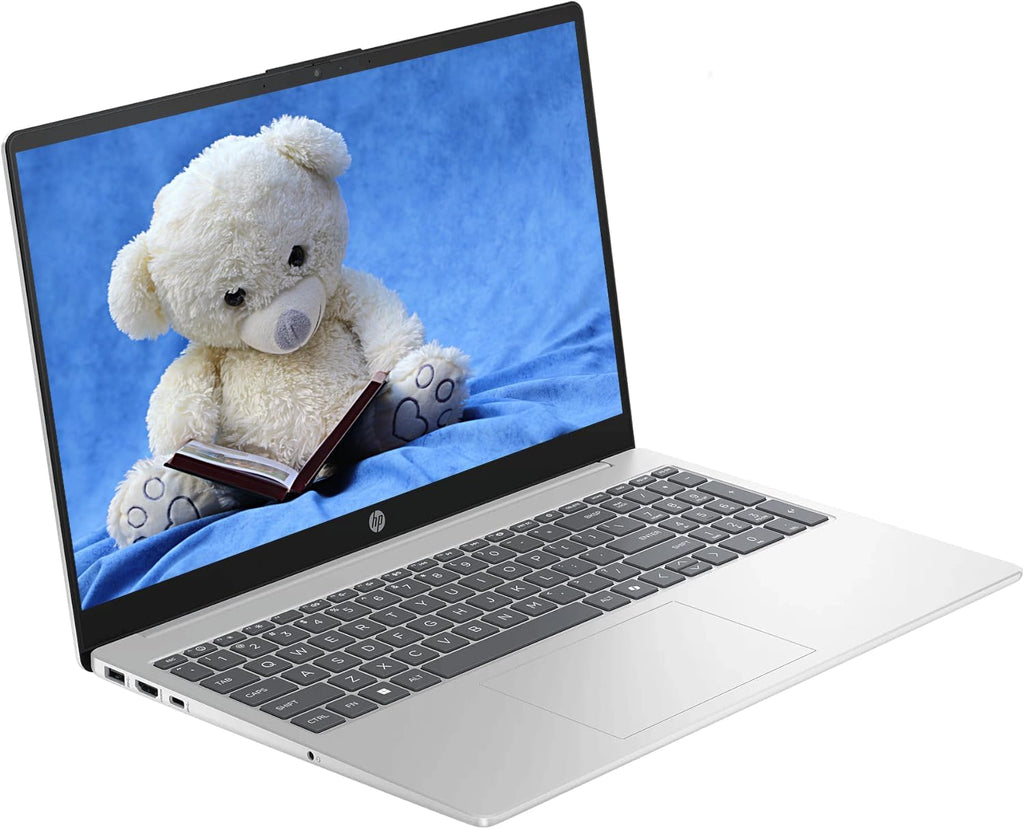 HP Portable 15'' HD Micro-Edge IPS Laptop, Intel N Series Processor Up to 3.69GHz, 4GB DDR4, 128GB SSD, HDMI, Webcam, Ultra-Fast 6th Gen WiFi, Windows 11 OS, Dale Silver, Renewed