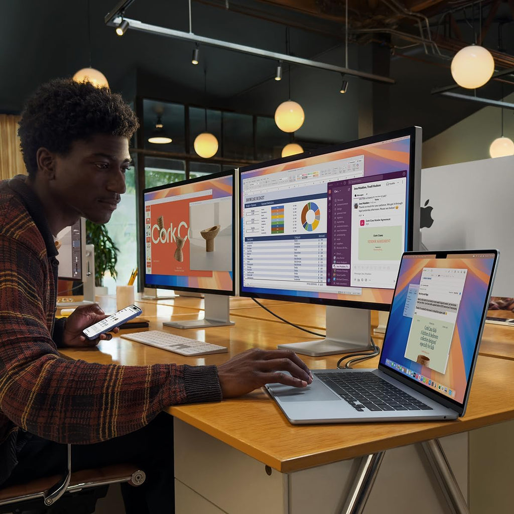 Apple 2025 MacBook Air 15-inch Laptop with M4 chip: Built for Apple Intelligence, 15.3-inch Liquid Retina Display, 16GB Unified Memory, 256GB SSD Storage, 12MP Center Stage Camera, Touch ID; Midnight
