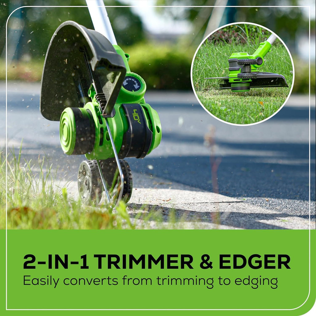 Greenworks 40V 21' Self-Propelled Mower,Axial Leaf Blower,12' String Trimmer with Batteries and Chargers
