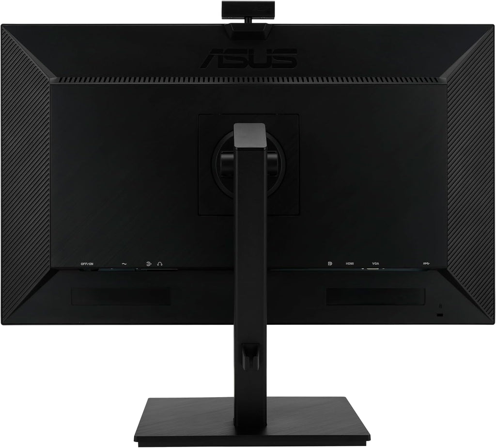 ASUS 27' 1080P Video Conference Monitor (BE279QSK) - Full HD, IPS, Built-in Adjustable 2MP Webcam, Mic Array, Speakers, Eye Care, Wall Mountable, Frameless, HDMI, DisplayPort, VGA, Height Adjustable