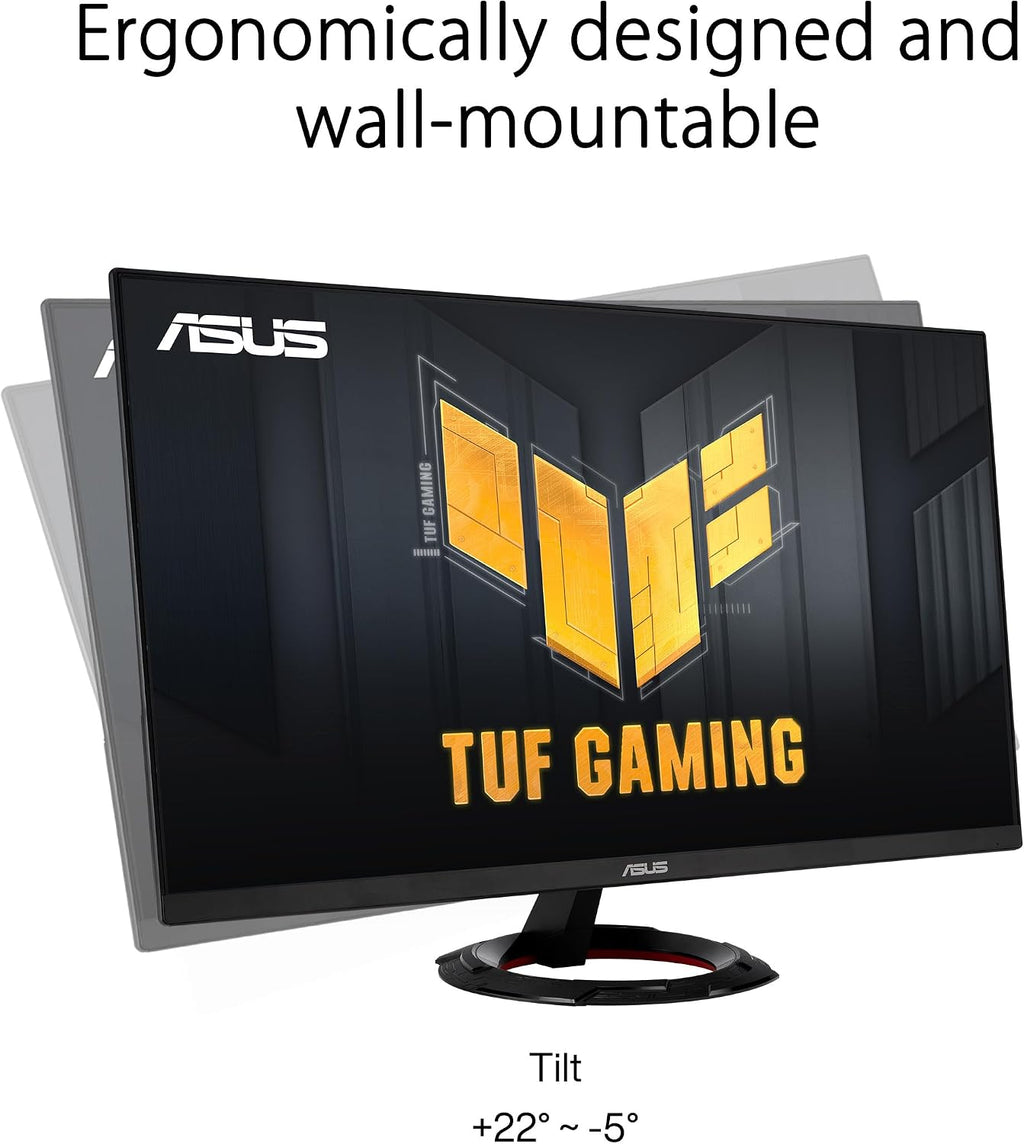 ASUS TUF Gaming 23.8' 1080P Monitor (VG249Q3R) – Full HD, 180Hz, 1ms, Fast IPS, Extreme Low Motion Blur, FreeSync, Variable Overdrive, Shadow Boost, Eye Care, 100% sRGB, 3 yr Warranty