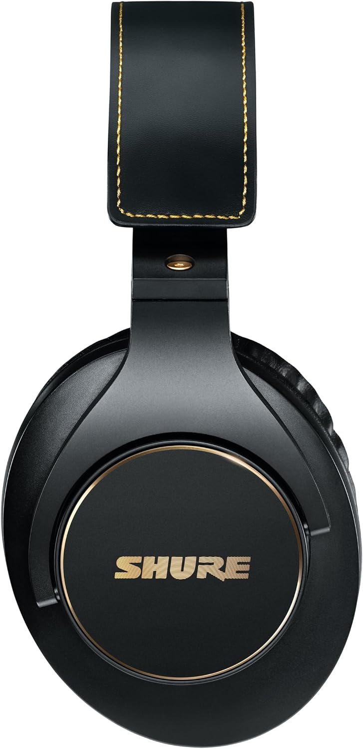 Shure SRH840A Professional Over-Ear Wired Studio Headphones – Critical Listening & Monitoring Headset with Tailored Frequency Response, Detailed Sound, Adjustable & Collapsible Design, Black