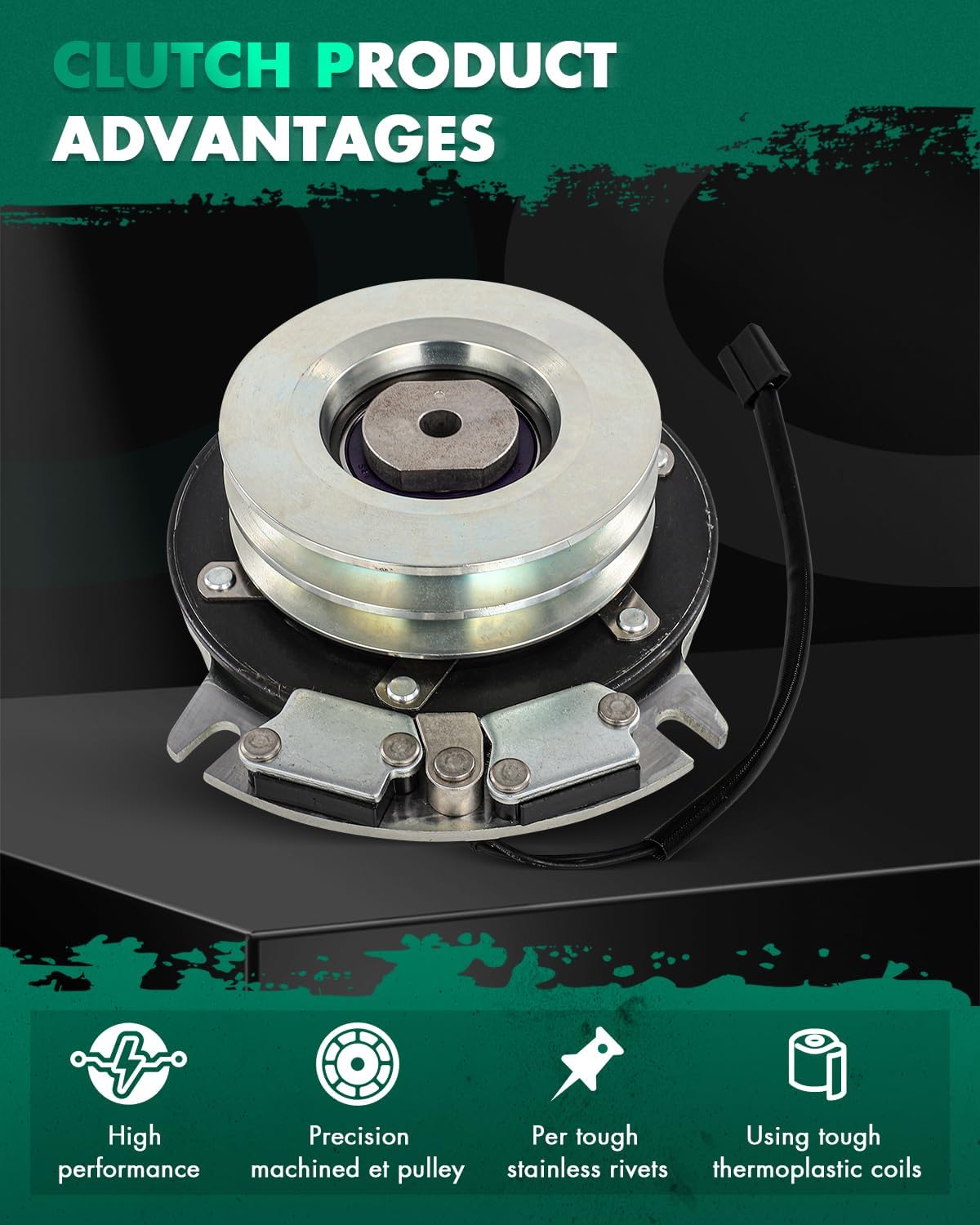 SCITOO Lawn Mower Clutch, PT0 Clutch Fits for Warner 5218-170,for Ariens 00574200,for Snapper 7058925,for Stens 255-335,for Toro 104-7756,for Oregon 33-189,for Rotary 12114,for Xtreme X0105