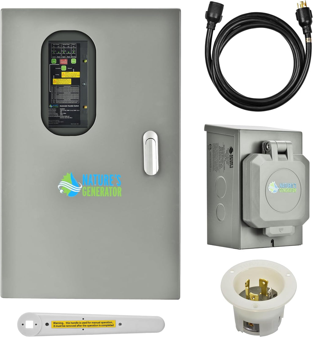 Nature's Generator Automatic 30A Transfer Switch with Inlet Box L14-30P UL Approved