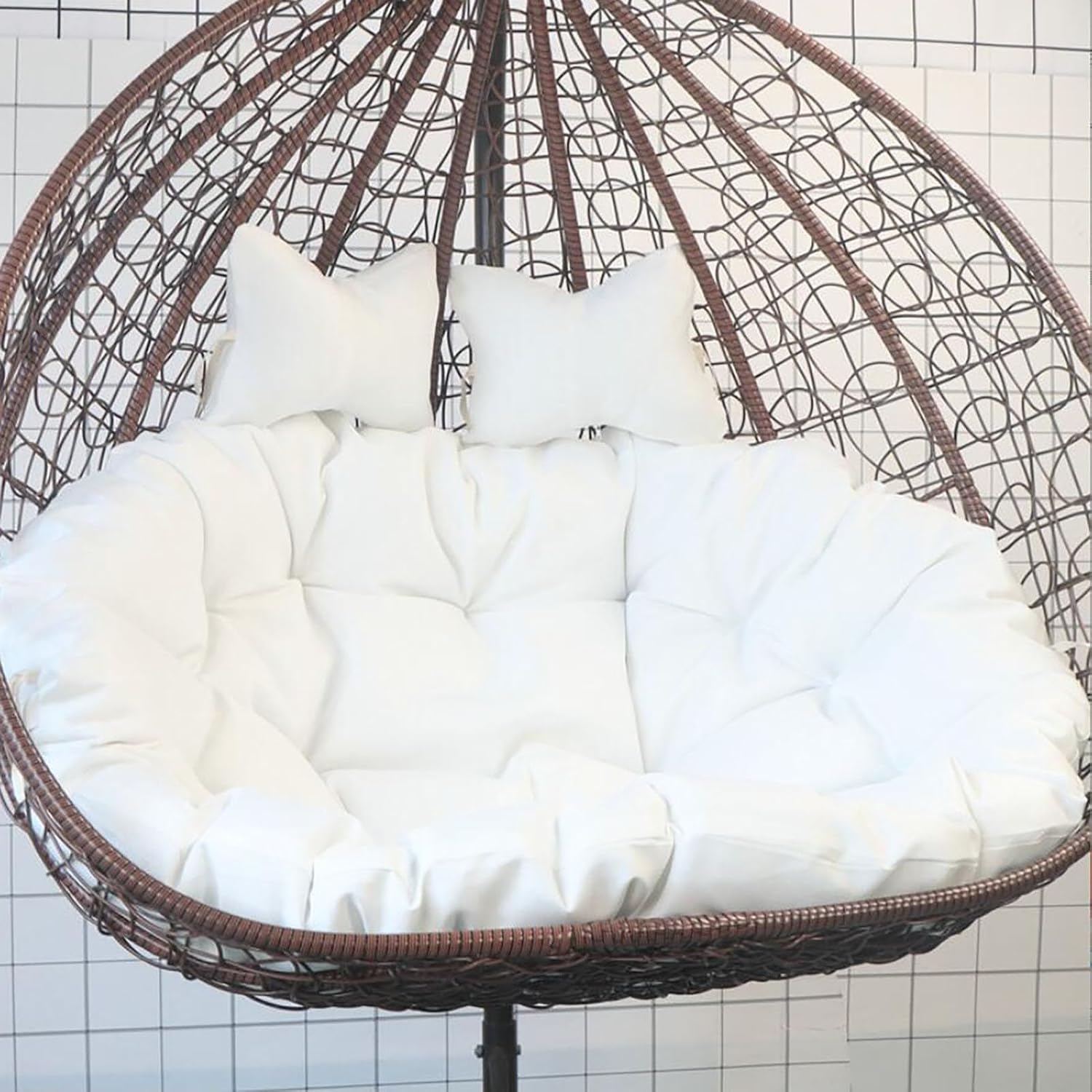 Hanging Basket Cushion Enlarged Thick Cushion Double Swing Sofa Cushion Indoor Rocking Chair Cushion for Furniture Swing Patio,A4