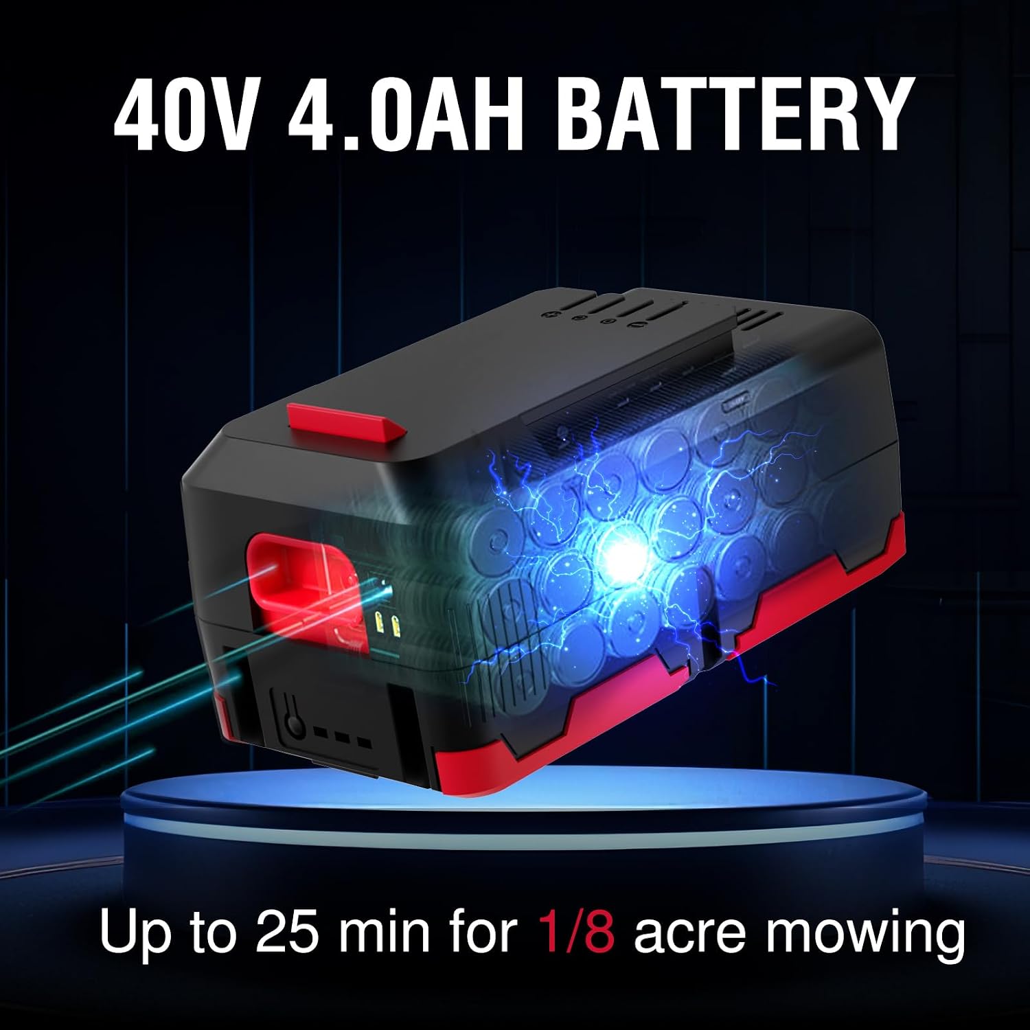 PowerSmart 40V 17' Cordless Lawn Mower with 4.0Ah Battery and Charger, Brushless Motor, up to 1/8 Acre, 3-in-1 (MB2417A)