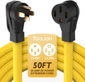 TOOLIOM 50 Amp Generator Cord, NEMA 14-50P/14-50R 50 Amp RV/EV Extension Cord, 125/250V 12500W 6/3+8/1 AWG STW, Power Extension Cord for Generator RV/EV Trailer Camper, UL Listed (50FT)