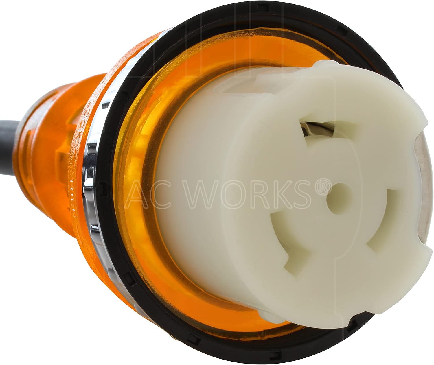 AC WORKS® [L1430M50] Generator L14-30P 30A 4-Prong Plug to 50A RV/Marine Power Inlet Adapter Cord (10FT)