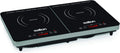 Salton Portable Double Induction Cooktop Cool Touch LED Display Cooker with 10 Power Settings for Precise Control, 1800 Watts (ID1487)