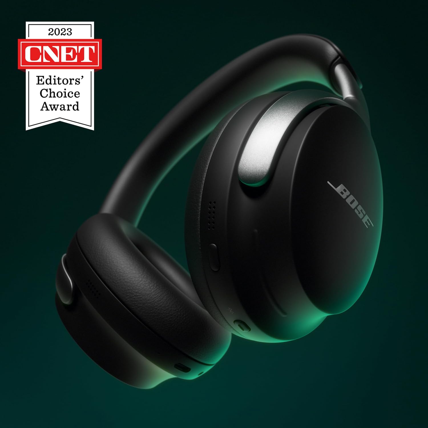 Bose QuietComfort Ultra Wireless Noise Cancelling Headphones with Spatial Audio, Over-The-Ear Headphones with Mic, Up to 24 Hours of Battery Life, Black (Renewed)