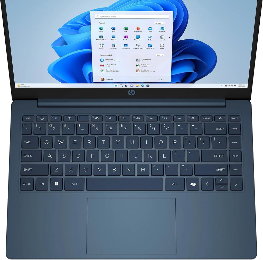 HP Stream 14' HD BrightView Laptop, Intel Celeron N150 Processor, 4GB RAM, 128GB Storage, Intel HD Graphics, 720p Webcam, Blue, Win 11 S (Renewed)