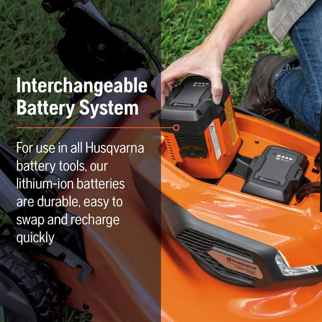 Husqvarna Lawn Xpert LE-322R Battery Powered Self Propelled Lawn Mower with Brushless Motor, Electric Lawn Mower for Small Yards (1/4-1/2 Acre), 40V Lithium-Ion Battery and Charger Included