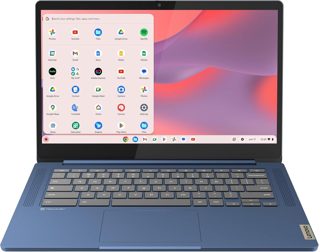 Lenovo IdeaPad Slim 3 Chromebook Laptop - 2024 - Lightweight Laptop - Waves MaxxAudio® Speakers - 14' HD Display -720p Camera - 4GB Memory - 64GB Storage - MediaTek Kompanio 520 - Abyss Blue