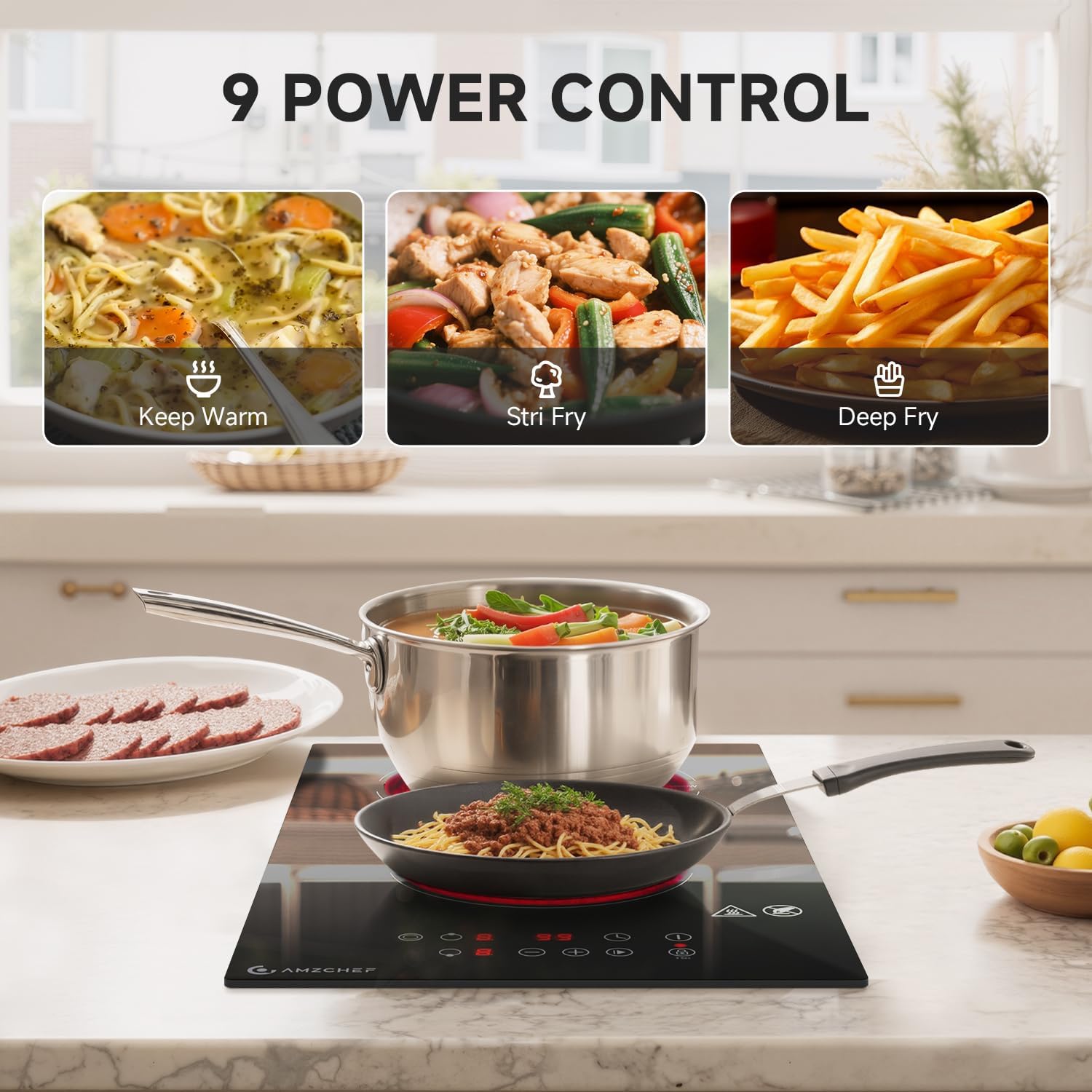 AMZCHEF 2-Burner-Electric-Cooktop & AMZCHEF Portable-Induction-Cooktop