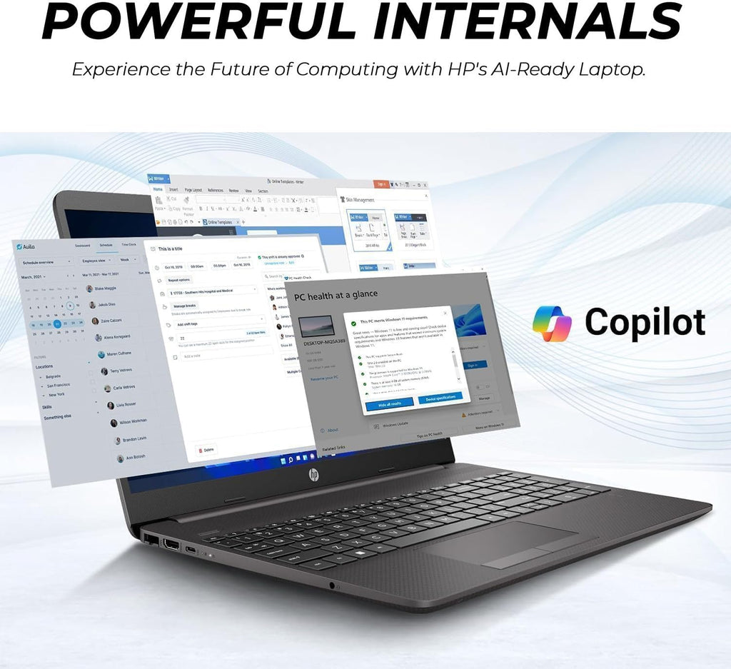 HP Latest 15.6' FHD Laptop with Microsoft Office, Intel Core i5-1335U Processor(Beat 12th i7), Wi-Fi 6, Copilot AI, 12GB RAM | 256GB PCIe SSD, Win11 Pro, for Work&Study, w/WOWPC Recovery USB