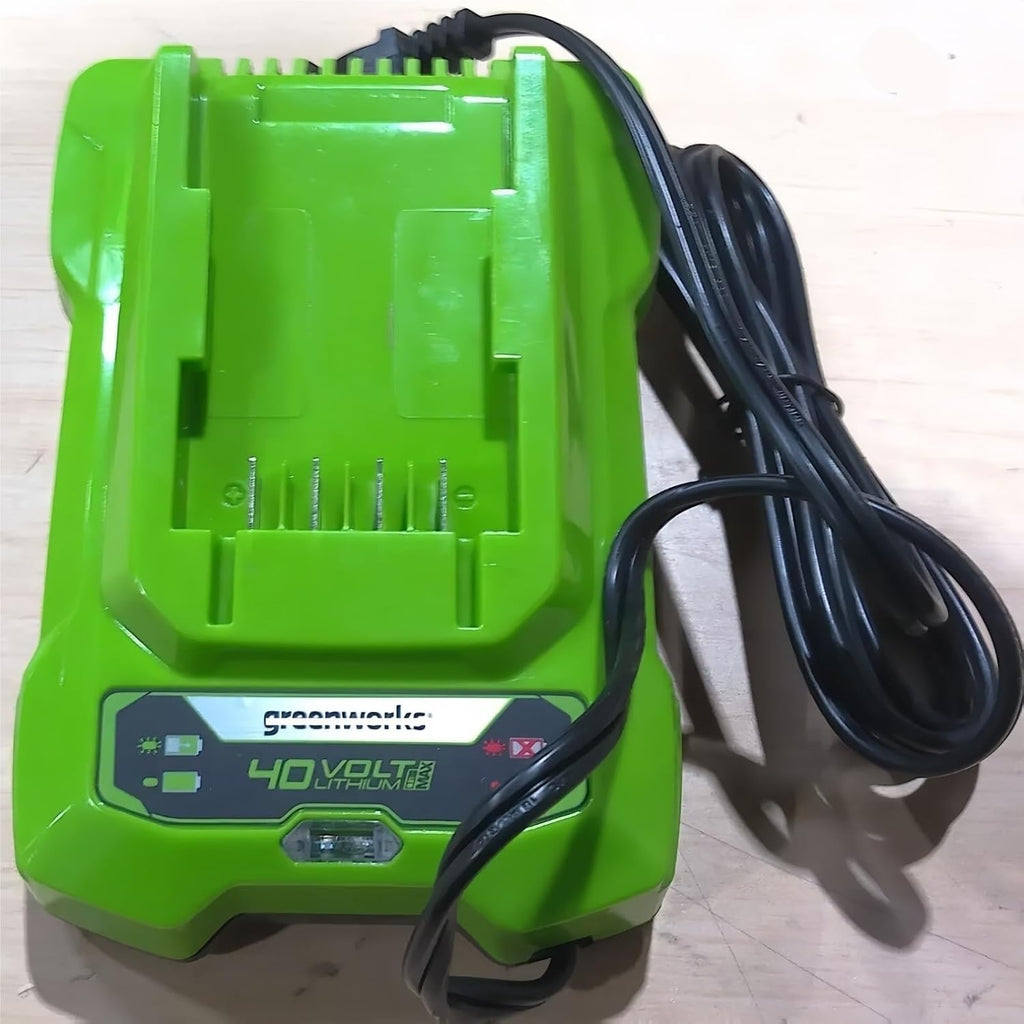 G40C 40V Lithium Battery Pack Electric Chain Saw Lawn Mower Hedge High Branch Saw 2A Charger 230V. Compatible with Greenworks 40V 29462 29472 Garden Electric Tool