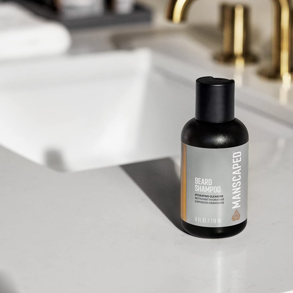 MANSCAPED® The Beard Hedger® Advanced Kit Includes Our Premium Precision Beard & Mustache Trimmer, Hydrating Shampoo, Softening Conditioner, Moisturizing Oil & Facial Hair Comb