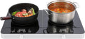 Portable Double Induction Cooktop, 1800W 2-Burner Electric Cooktop, Countertop Stove Top, Hot Plate, Induction Burner with Timer, 10 Temp Levels, Child Lock, 110V-120V Plug, Black