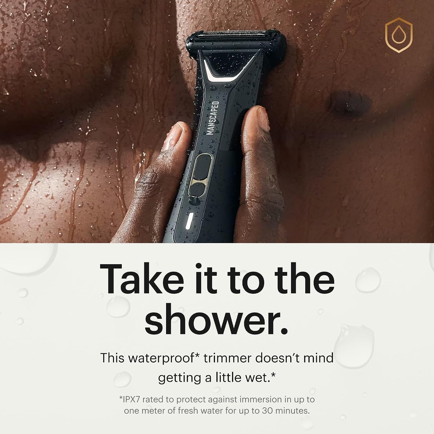MANSCAPED® The Lawn Mower® 5.0 Ultra & The Face Buffer PRO - Men's Groin & Body Hair Trimmer & Electric Silicone Face Scrubber for Deep Cleaning & Exfoliating Your Skin, The Shed 2.0 Toiletry Bag
