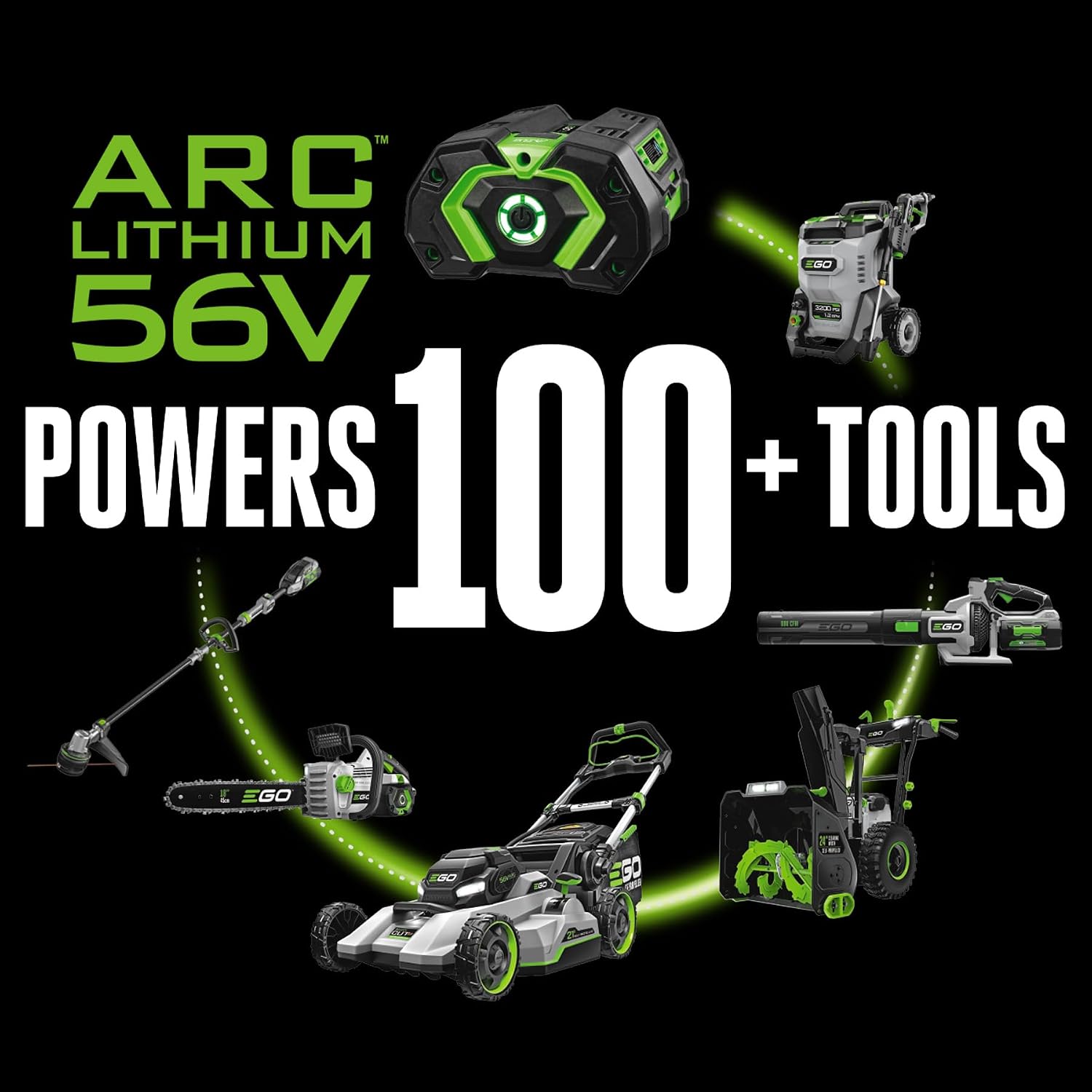 EGO POWER+ Electric Lawn Mower, Self-Propelled Cordless with Touch Drive, Includes 56V 6.0Ah Battery, 4.0Ah Battery and Rapid Charger - LM2123SP-2