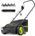 Sun Joe Electric Dethatcher & Scarifier, Corded, with 8-Gal Bag, 12.6-Inch Cutting Width, 12-Amp Motor - Heavy-Duty Yard Trimmer for Lawn Maintenance, AJ801E