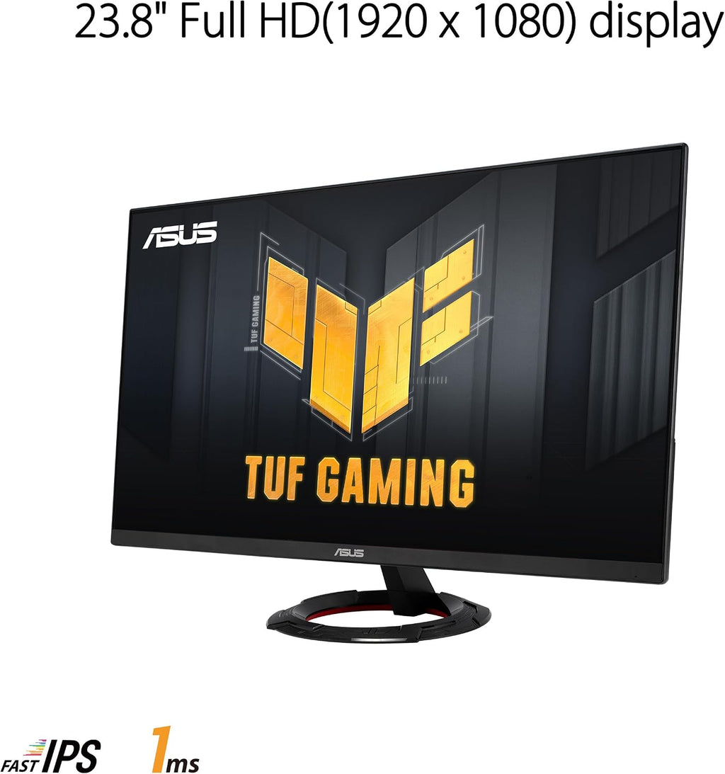 ASUS TUF Gaming 23.8' 1080P Monitor (VG249Q3R) – Full HD, 180Hz, 1ms, Fast IPS, Extreme Low Motion Blur, FreeSync, Variable Overdrive, Shadow Boost, Eye Care, 100% sRGB, 3 yr Warranty