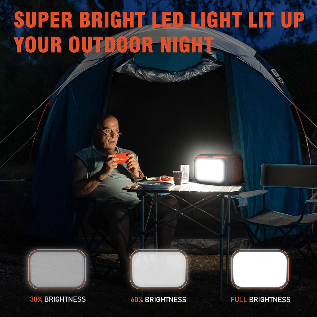 Solar-Generator-600W-Portable-Power-Station-with-60W-Solar-Panel-Included - 296Wh Backup Solar Power Bank with AC Outlets DC USB-C USB QC3.0 for Camping Boat Travel Outdoor Adventures Home Emergency