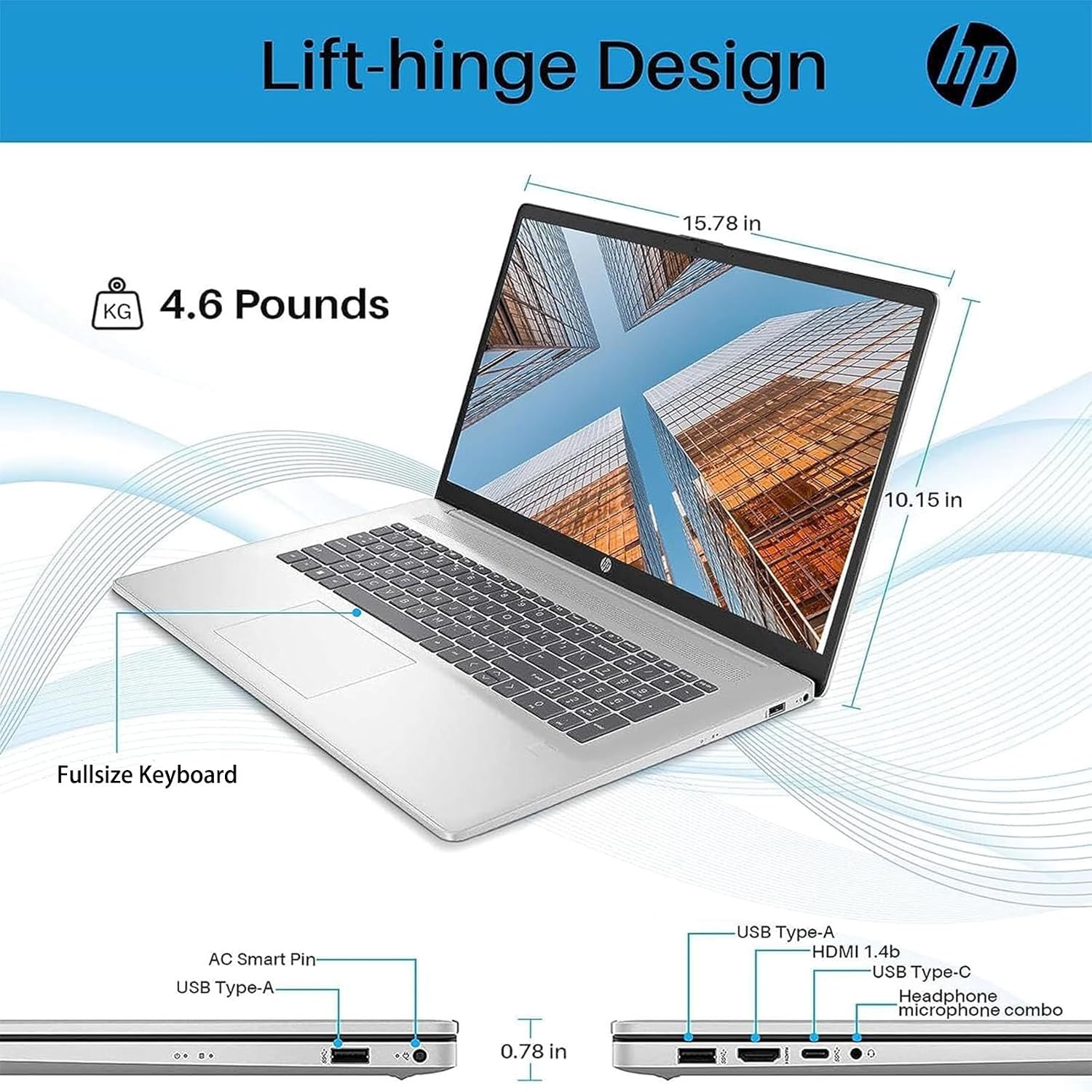 HP 17inch Laptop - Intel i3-N305 Beat i7-1165G7-16GB RAM -1TB SSD -Windows 11 - HD+ IPS Display - Computadoras Portatil Laptop - Microsoft Copilot - 10Hours Battery Life - School Student