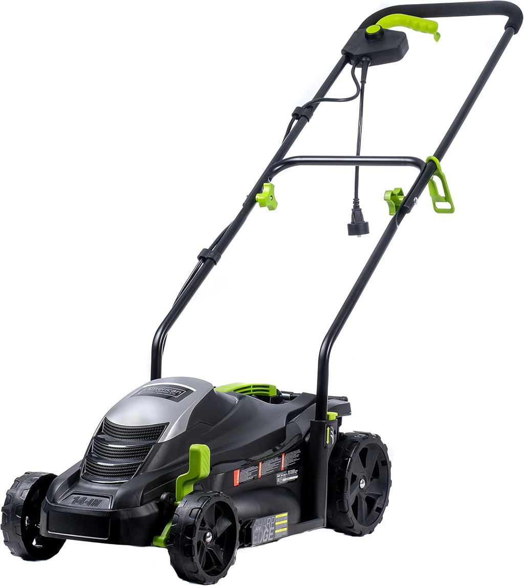 American Lawn Mower Company 50514 14' 11-Amp Corded Electric Lawn Mower, Black