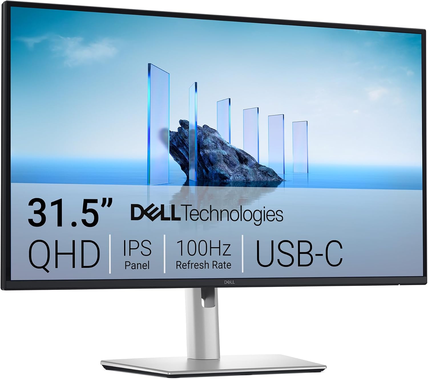 Dell Pro 32 Plus QHD USB-C Hub Monitor P3225DE - 31.5-inch QHD (2560x1440) 100Hz 8ms Display, USB-C/HDMI/DisplayPort Connectivity, Height/Swivel/Pivot/Tilt Adjustment, 4 Star TÜV Eye Comfort - Black