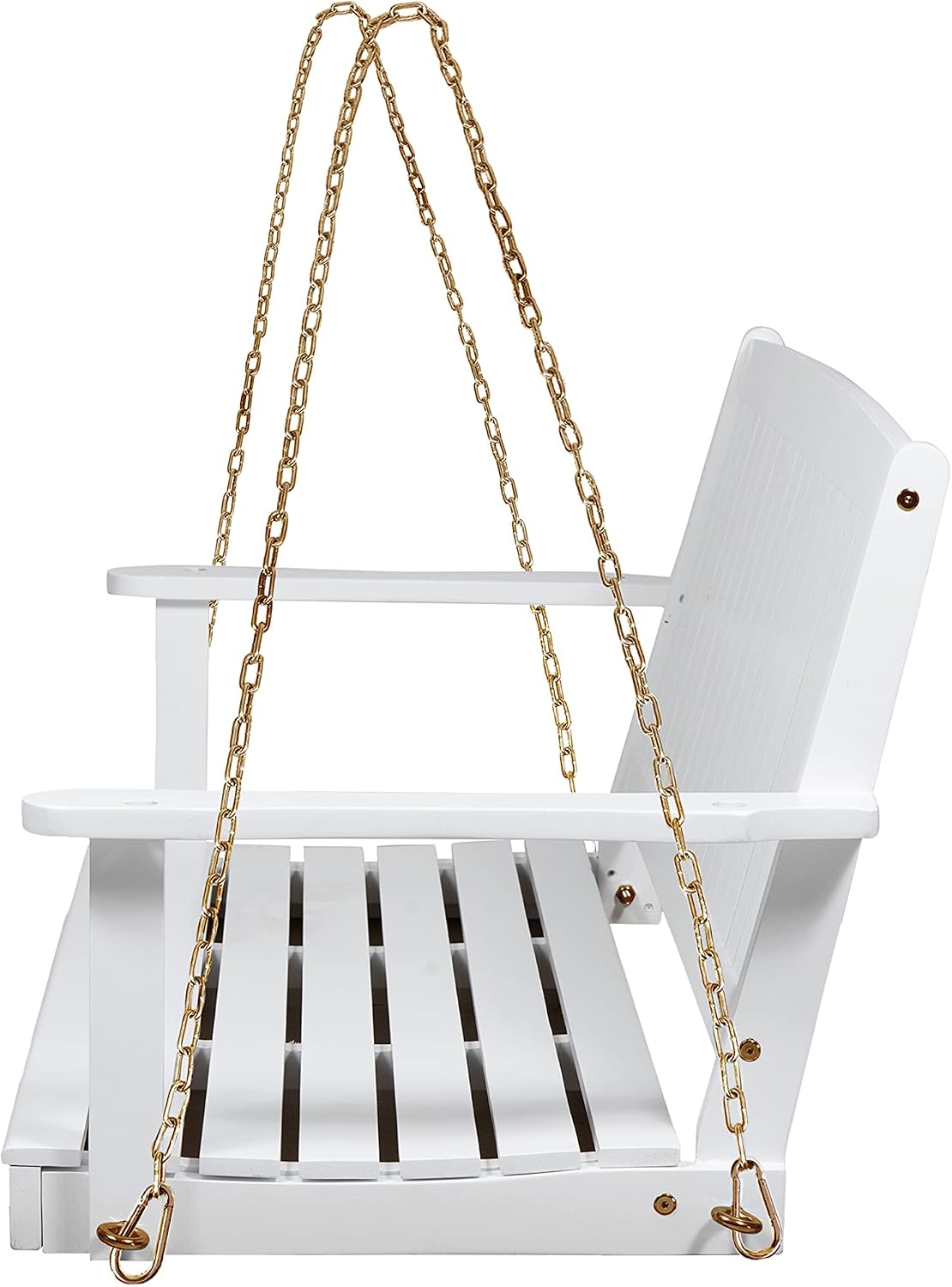 Villa Garden Hanging Solid Wood Leisure Rocking Chair Thickened with Galvanized Reinforcement Chain Suitable for Indoor and Outdoor Use