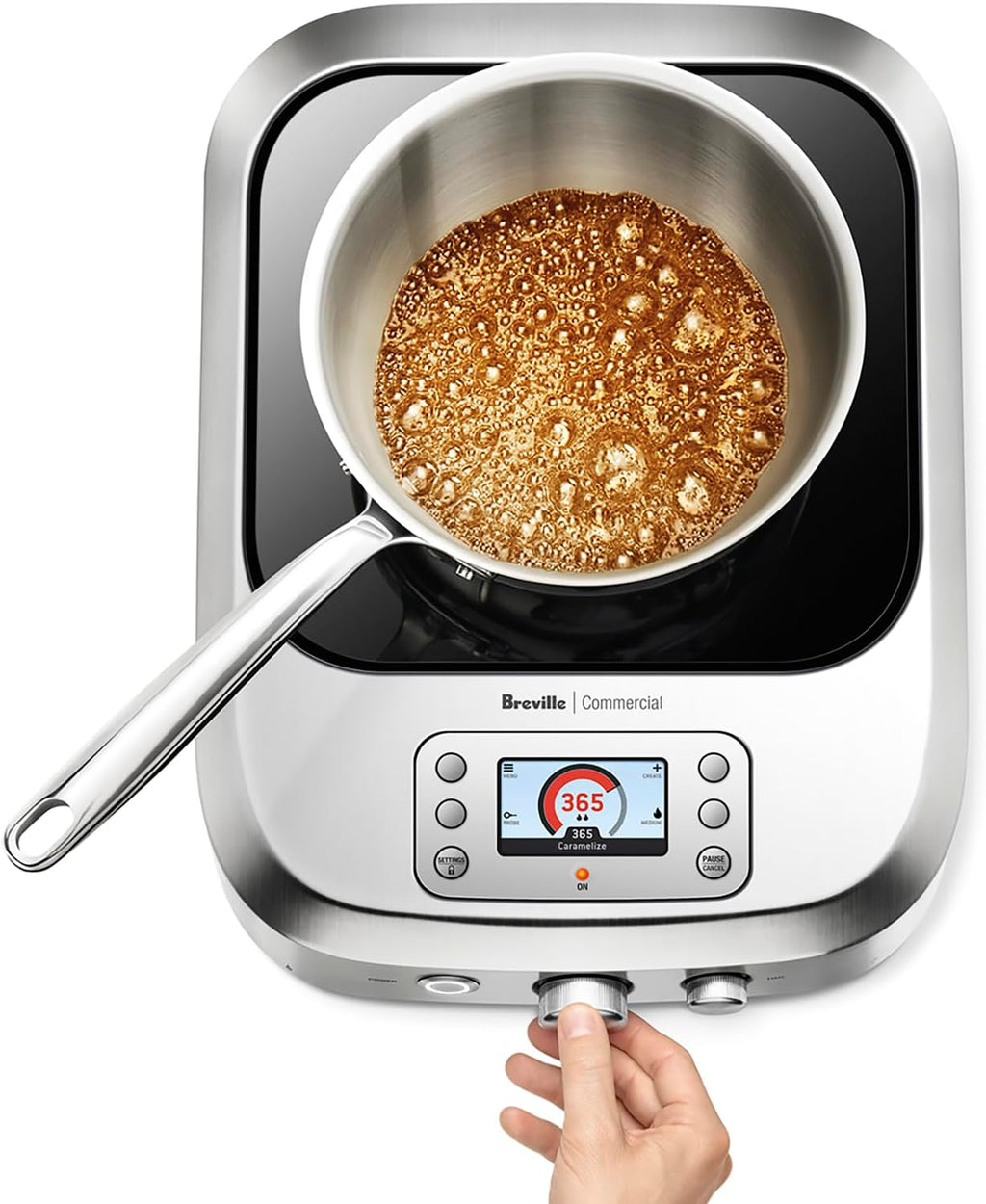 Breville Commercial CMC850BSS Control Freak Precise Temperature Controlled Induction Cooktop, Brushed Stainless Steel