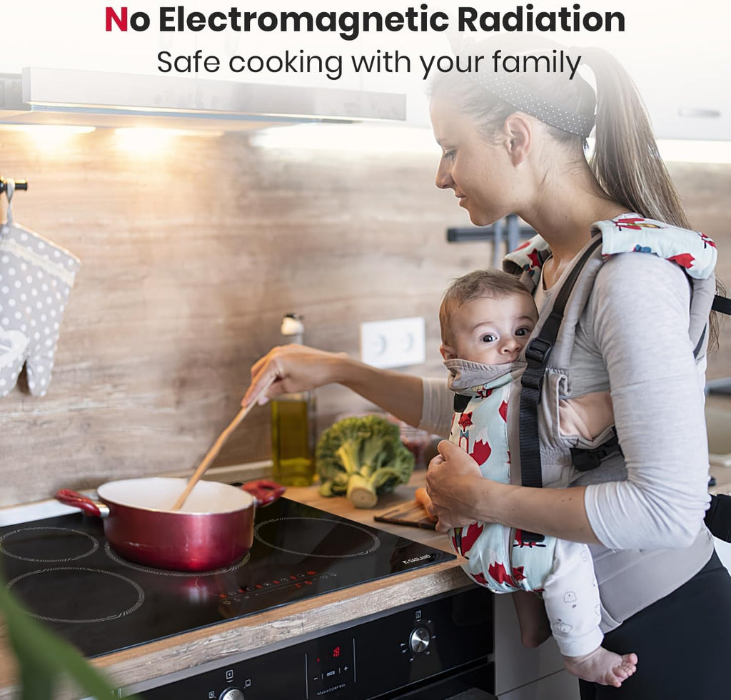 GASLAND 30 Inch Electric Cooktop 5 Burners, 8200W Built-in Radiant Glass Stove Top, 220V Electric Ceramic Cooktop with 9 Power Levels, Slide Touch Control, Child Safety Lock &Timer, Hard Wire