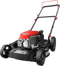 AMERISUN 144cc Gas Lawn Mower, 21 inch 2-in-1 Mulching & Side Discharge, 6-Position Height Adjustment, Foldable Handles for Lawn, Yard, and Garden Maintenance