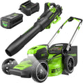Greenworks 80V 21' Push Lawn Mower + Blower (Gen 2), 5.0Ah Battery