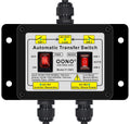 Manual and Automatic Transfer Switch, AC120V 15A ATS Auto Transfer Switch (NEMA 5-15P + 5-15R)