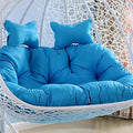Double Egg Chair Cushion, 2 Seater Egg Chair Swing Cushion Outdoor, Washable and Waterproof Hanging Egg Chair Cushions Replacement, Large Single Chair Pads Nest Shaped Seat Cushions(B)