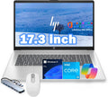 HP 17.3' Laptop Computer, Intel 13th 8-Cores i3-N305 Processor, 32GB RAM, 512GB PCI-E SSD, Windows 11 Pro, Free Lifetime MS Office • Copilot AI, 10-Key Number Pad, w/Accessories, Natural Silver