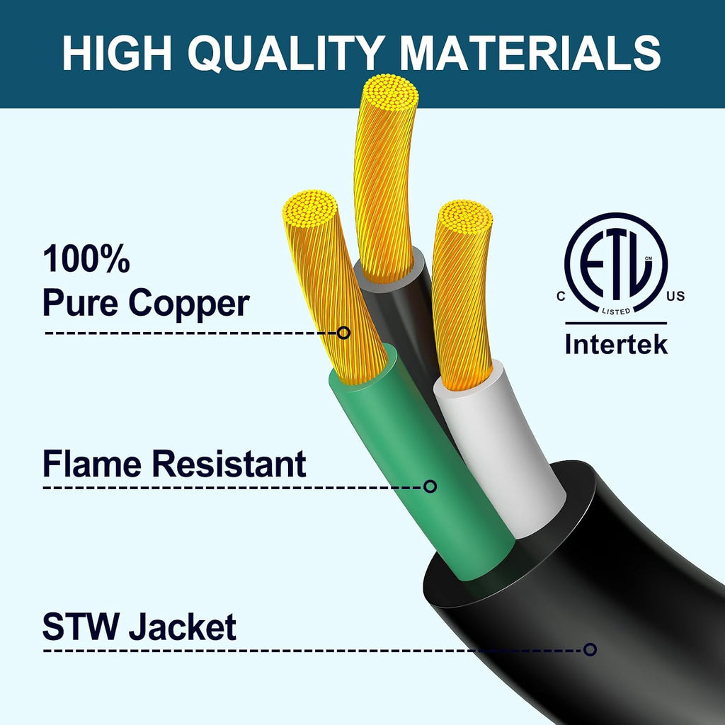 STRIGHT 100FT RV Extension Cord 30 Amp, RV Power Extension Cord NEMA TT-30P Male to TT-30R Female Heavy Duty 10 Gauge STW 3-Wire for RV Trailer Campers 125V, 3750W, ETL Listed (100FT 30AMP)
