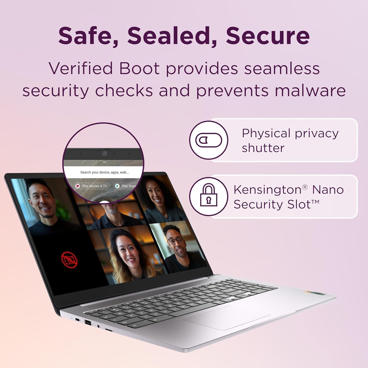 Lenovo Chromebook 15 IdeaPad 3i (15.6' FHD, 4GB RAM, 192GB Storage (64GB eMMC + 128GB SD Card), 2TB Cloud Storage, Intel Celeron) Home & Student, Webcam, 10-Hour Long Battery Life, Wi-Fi 6, Chrome OS